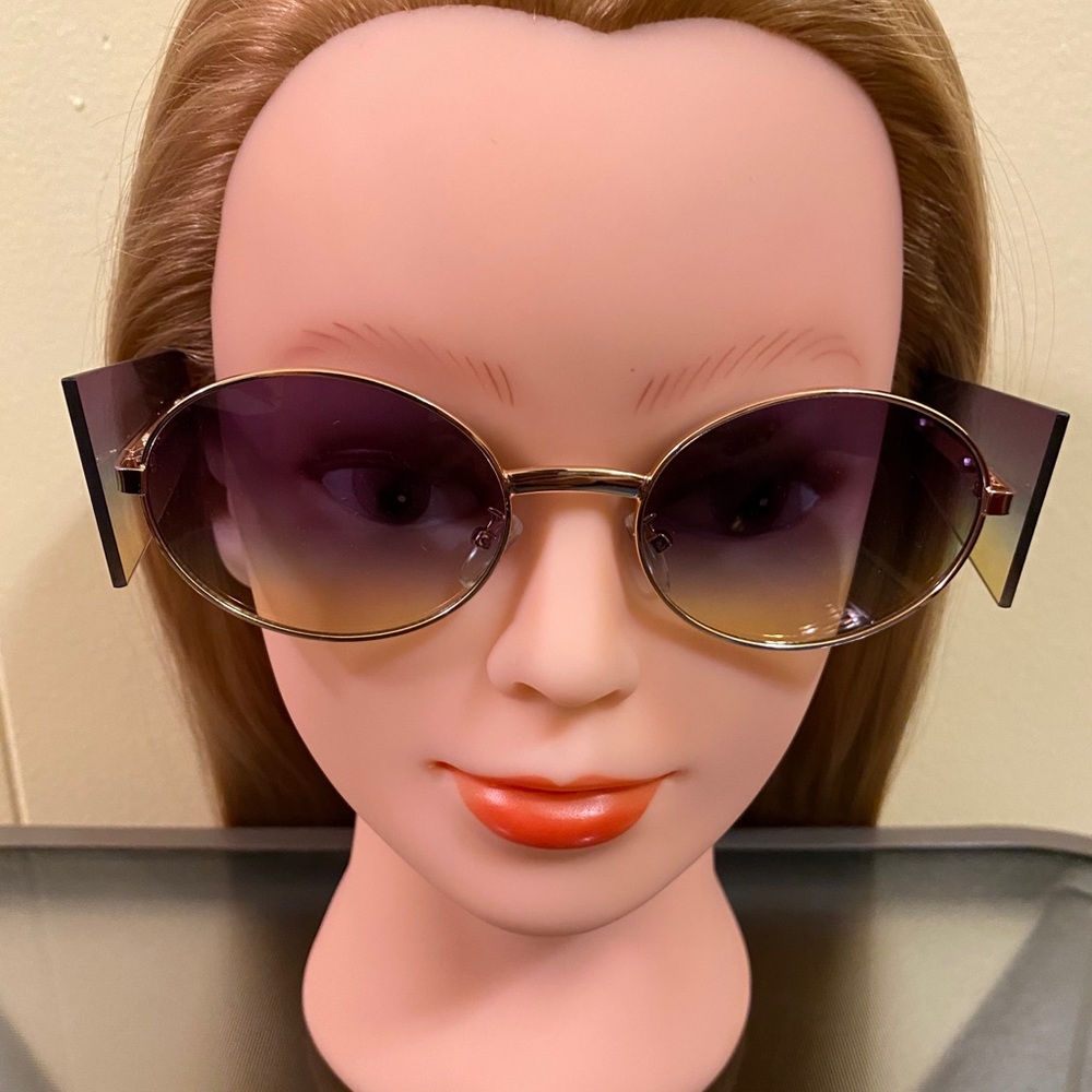 Multi Color Purple Tinted Rear View Sunglasses - Picture 2 of 4